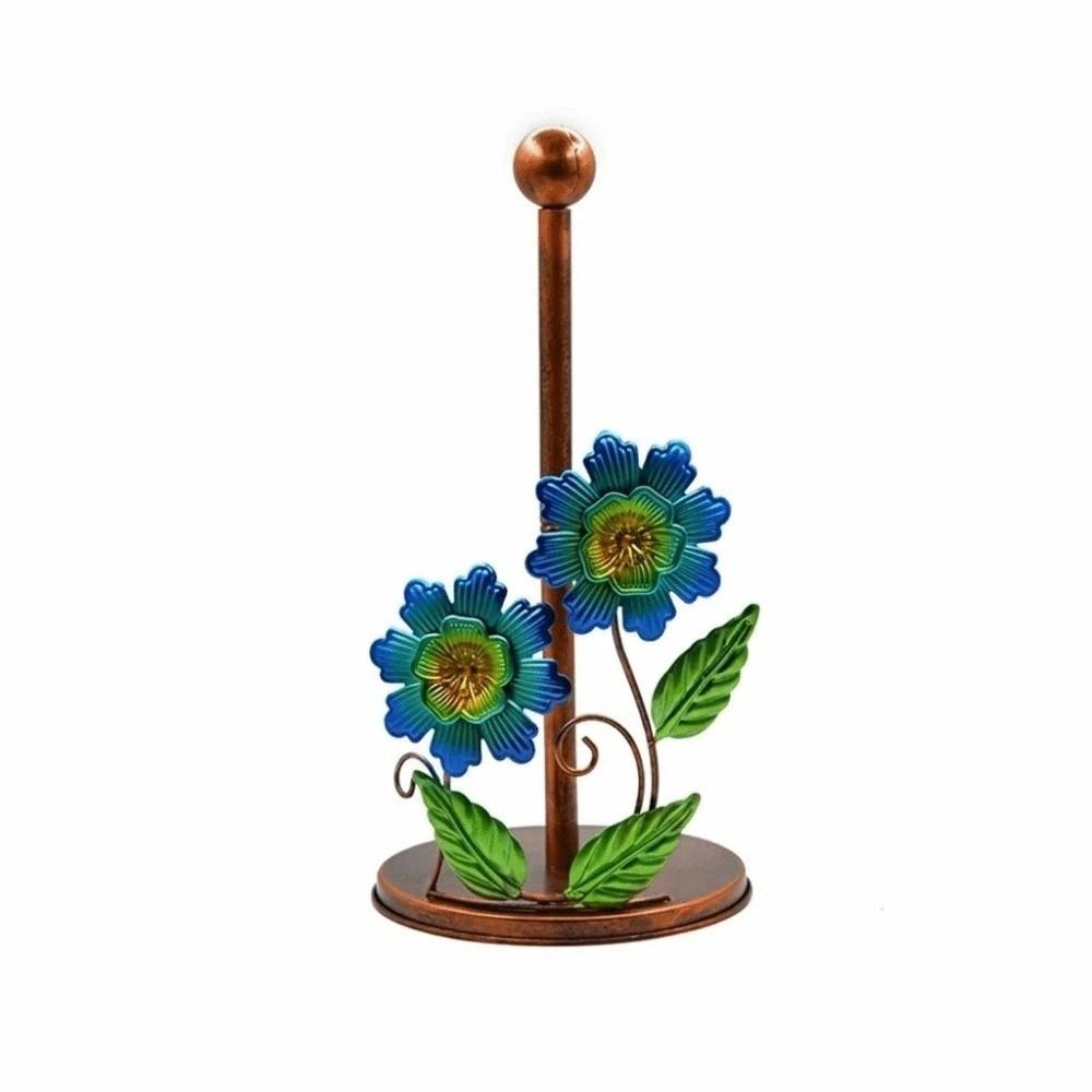 Anti-Skid Flower Shaped Tissue Holder Freestanding Paper Towel Rack Dining Table