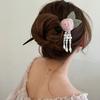 Antique Rose Pearl Fringed Hairpin Fashionable and Sweet Design Hairpin Niche Hanfu Versatile Hair Accessories