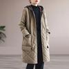 Women's Diamond-shaped Padded Jacket Loose Large Size Casual Mid-length Padded Jacket