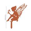 Outdoor Garden Courtyard Ornaments, Flower Fairy Fairy Fairy Silhouette, Metal and Iron Crafts, Elf Decoration