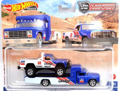 MATTEL HOTWHEELS Mattel Hot Wheels Масштаб 1:64 Team Transport Серия T «'80 Dodge Macho Power Wagon и Retro Rig»