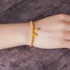 Brass Imitation Gold Lotus Bead Bracelet for Women - Ancient Two Worlds Style, Ideal Gift for Girlfriend