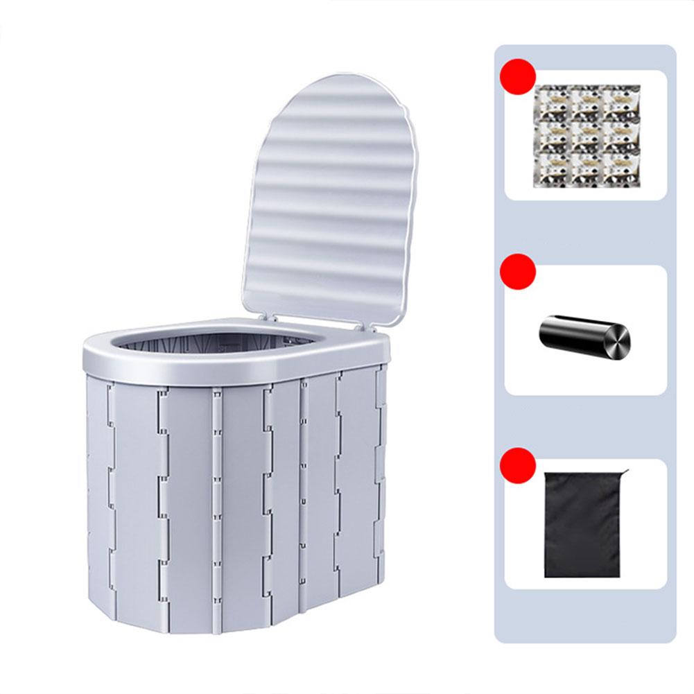 Складной туалет с крышкой, портативный автомобильный туалет, автомобильный туристический туалет для кемпинга, сиденье для унитаза, портативный туалет для кемпинга L1E7
