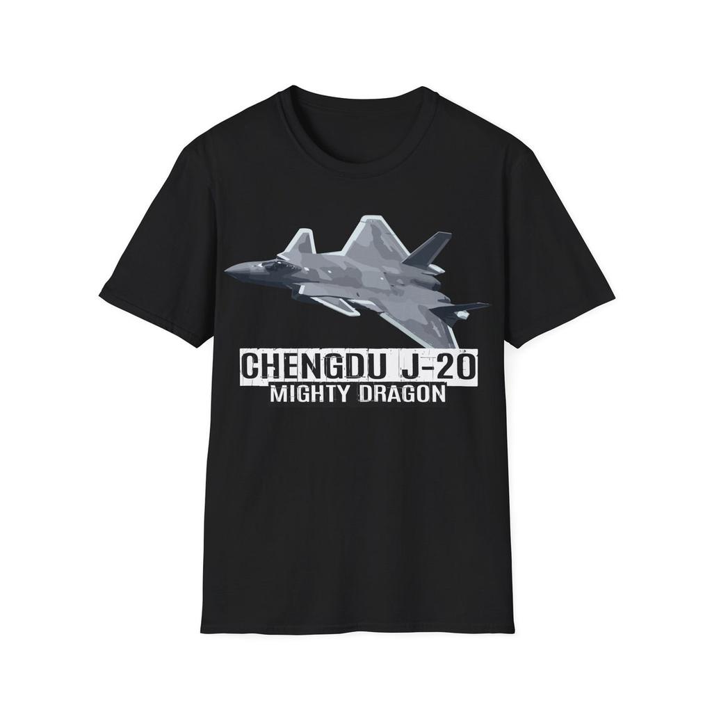 Chengdu J20 Mighty Dragon Stealth Fighter Aircraft TShirt 100 Cotton ONeck Short Sleeve Casual Mens Tshirt Size S3XL