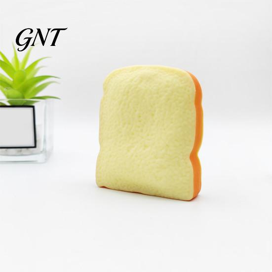Sliced Bread Sensory Toy 1/2Pcs Simulated Toast Stress Relief Toy, Squeeze Soft Stretchy Fake Food Fidget for Kids Teens Adults Desk