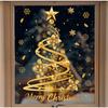 Christmas Sticker Gold PVC Double-sided Printed Static Window Sticker Christmas Decorations Atmosphere Glass Sticker New Year