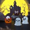 Cartoon Halloween Luminous Ghost Figurines Resin Crafts DIY Noctilucent Ghost Ornaments Cute Mini Micro Landscape Decorations