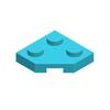 10 ШТ 26601 Клин-Пластина 2x2 Срезанный Угол Блок Moc Совместимый с Кирпичом DIY Детская Игрушка Деталь Сборки