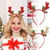 Рождественская повязка на голову из рога лося с колокольчиком и блестками, легкая рождественская повязка для волос для детей, праздничный реквизит для фотосъемки, декор