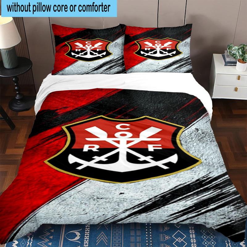 3PCS Football Club Emblem 3pcs Bedding,Including 3PCS Duvet Cover And 2pcs Pillowcases Perfect for Christmas,Ideal for Bedroom, Dormitory