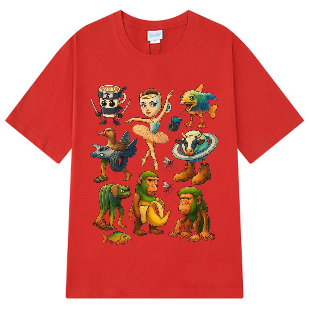 Italian Brainrot Funny Meme Graphic Tshirt Tralalero Tralala Tung Tung Tung Sahur Ballerina Capuchina Brr Brr Patapim T Shirts