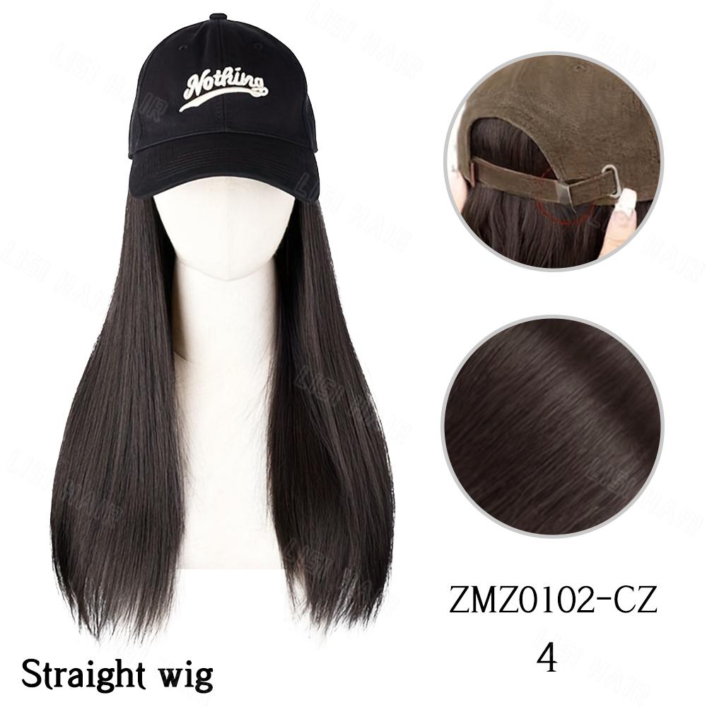 MERISIHAIR Синтетический парик шляпы Длинный прямой парик для женщин Парик Дружественный термостойкий для ежедневного использования