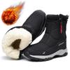 Platform Boots Men Snow Boots Ankle Plush Warm Thicken Winter Shoes Male 2021 New Comfortable Non-slip Outdoor Booties Man Shoes