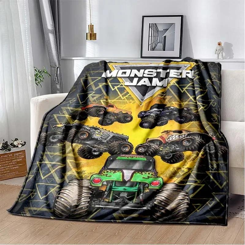 3D Monster Jam Монстр-трак Мультяшная Фланелевая Мягкая Плед Плед для Спальни Мальчика Дивана Кровати Теплый Плед Пикник