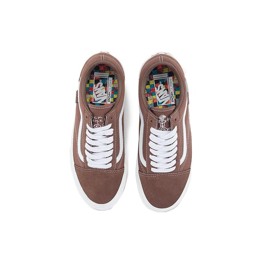 Ник Мишель x Vans Skate Old Skool Коричневые Унисекс Кроссовки Белые VN0A5FCBNWH