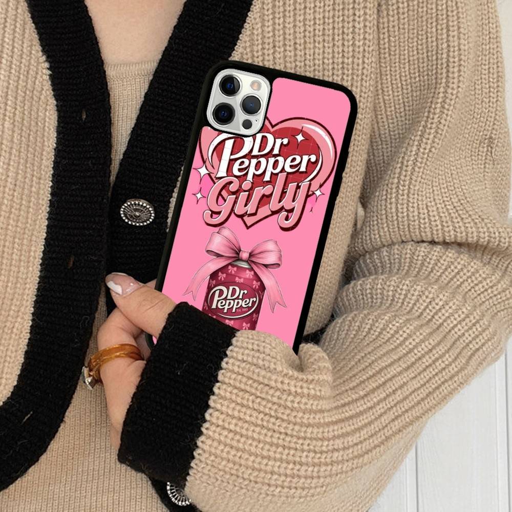 Чехол для телефона Dr Pepper (бренд газированных напитков) для iPhone 16 Pro Max 15 14 Plus 14 13 12 11 17, задняя крышка из PC+TPU