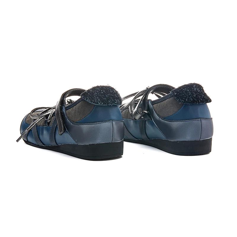 Мода 2025 Новые женские туфли Мэри Джейн на плоской подошве Нескользящие балетки на шнуровке для женщин Большой размер Квадратный носок Женская обувь
