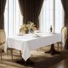 Polyester Tablecloth Rectangle Waterproof Anti-Scratch,Machine Washable Fabric Table Cover for Dining,Buffet,Parties and Outdoor