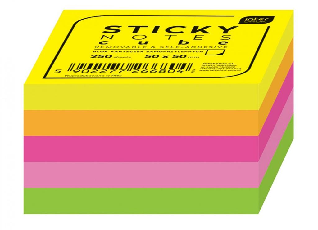 Block of 250 self-adhesive notes 50x50 interdruk