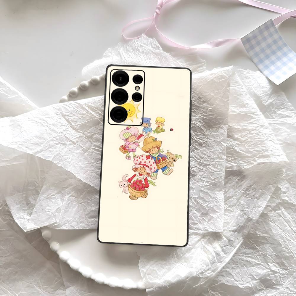 Чехол для телефона 'Девочка с клубничным тортом' S-Strawberry-shortcake Для Samsung S 24 Fe 25 Ultra Plus 20 Lite 21 30 22 23 24 22 Ultra 5G Fundas
