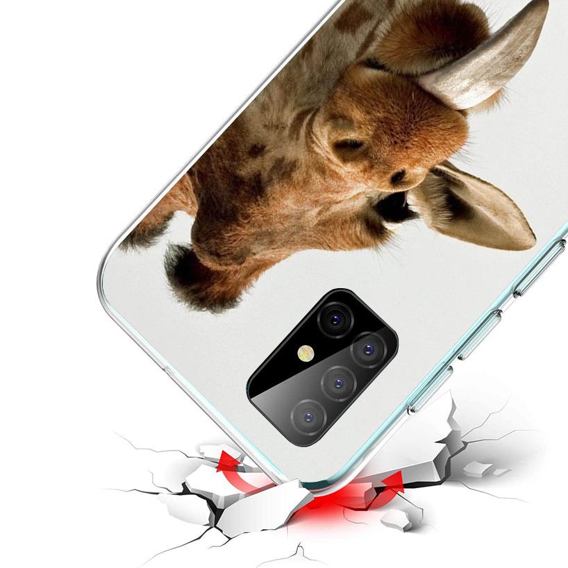 Милый Мультяшный Жираф Животное Чехол для Телефона для Samsung Galaxy A17 A37 A57 A16 A26 A36 A56 A15 A14 A13 A55 A54 A53 A35 A34 A33 A25 A2
