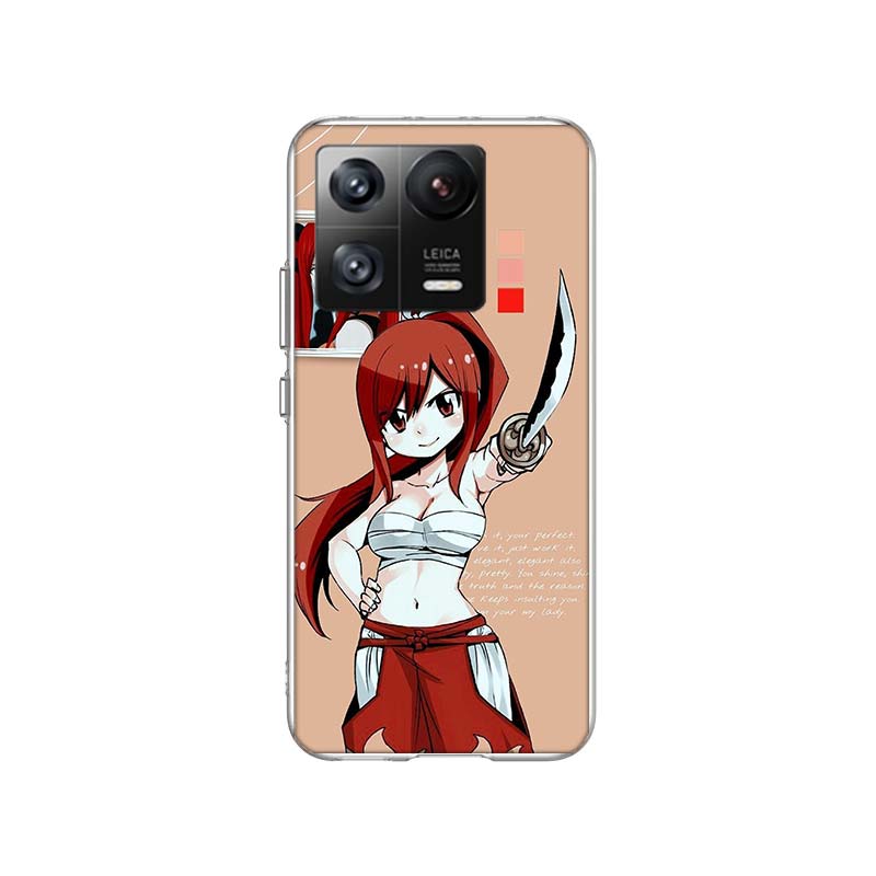 Чехол для телефона Fairy Tail Erza для Xiaomi Poco F7 Ultra X7 X6 M8 M7 M6 M4 M3 Pro X4 Mi 15 15T 14 14T 12T 12S 10T Pro 12 11 Lite Cove