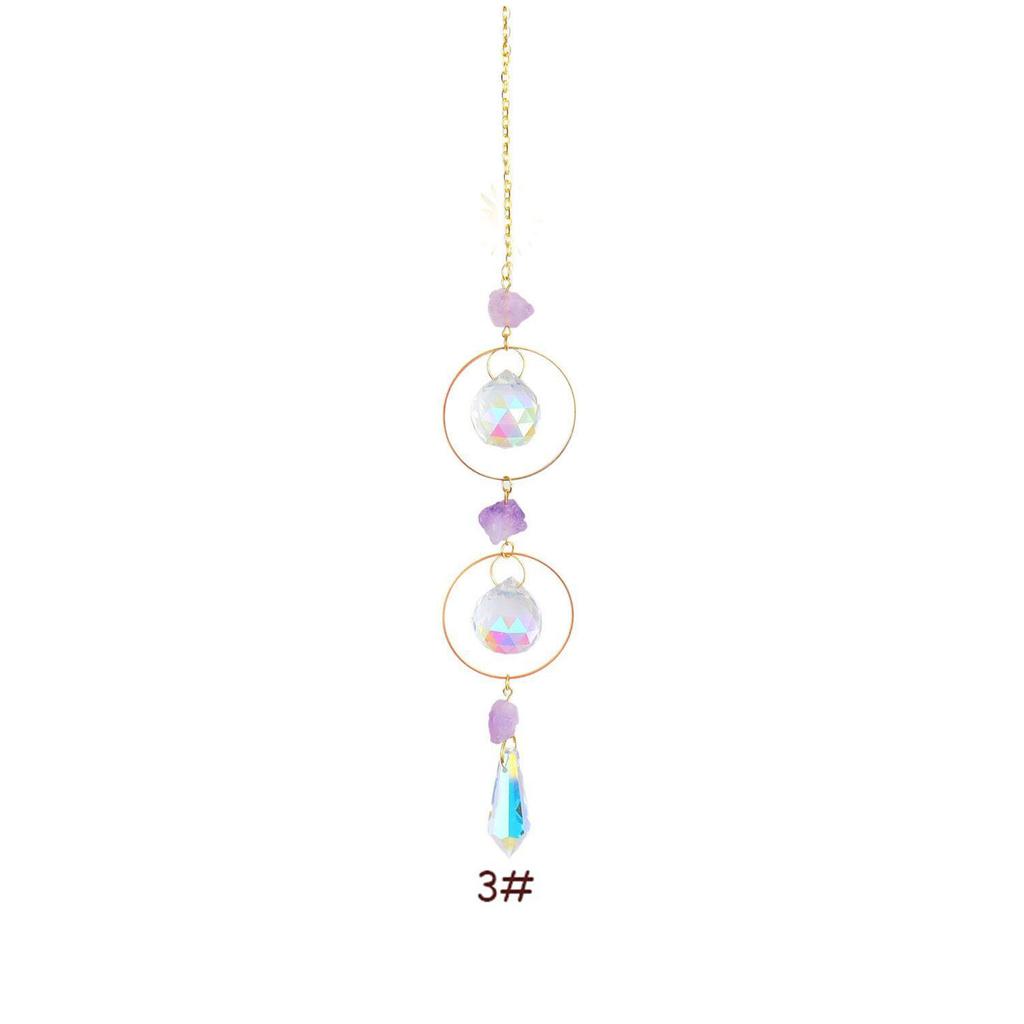 Suncatcher Crystal Wind Chimes Light Catcher Rainbow Prism Maker Chakra Crystal Hanging Pendant Window Home Garden Decoration