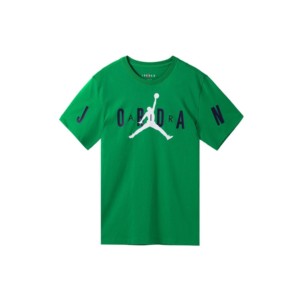 Jordan American Retro Brand Logo Print Crew Neck Pullover Sports Short Sleeve T-Shirt Men Tops Green DV1446-310