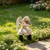 Retro Angel Garden Stake, Angel Playing The Violin 2D Acrylic Decoration, Waterproof Yard Art Stake for Outdoor Lawn Planter Decor Gift Idea