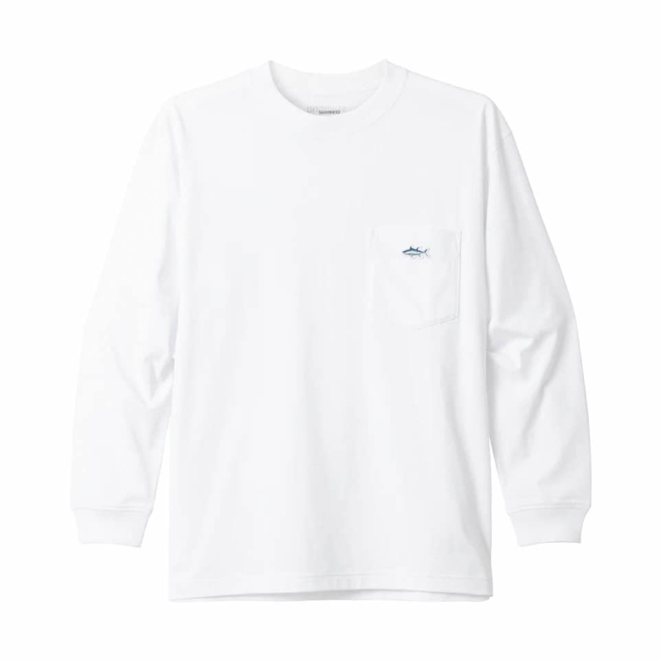 SHIMANO Хлопковый патч Лонгслив Белый 2XL SH-012V