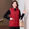 Осень и зима новый пуховый хлопковый жилет мать большой размер стойка воротник хлопковый жилет средняя пожилая женщина теплый топ жилет