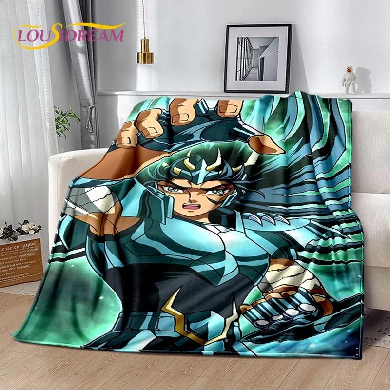 Мультфильм Saint Seiya 3D Ретро Аниме HD Мягкие Одеяла, Сохраняющие Тепло Фланелевые Пледы для Пикника Кровати Дивана Дома Спальня Подарки Дети