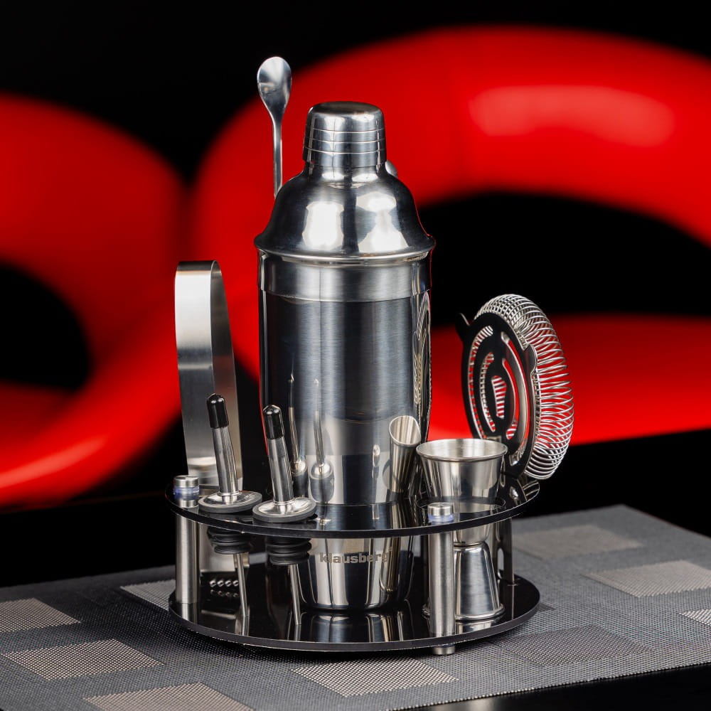 Bartender set 9 pieces Shaker KLAUSBERG KB-7580 silver