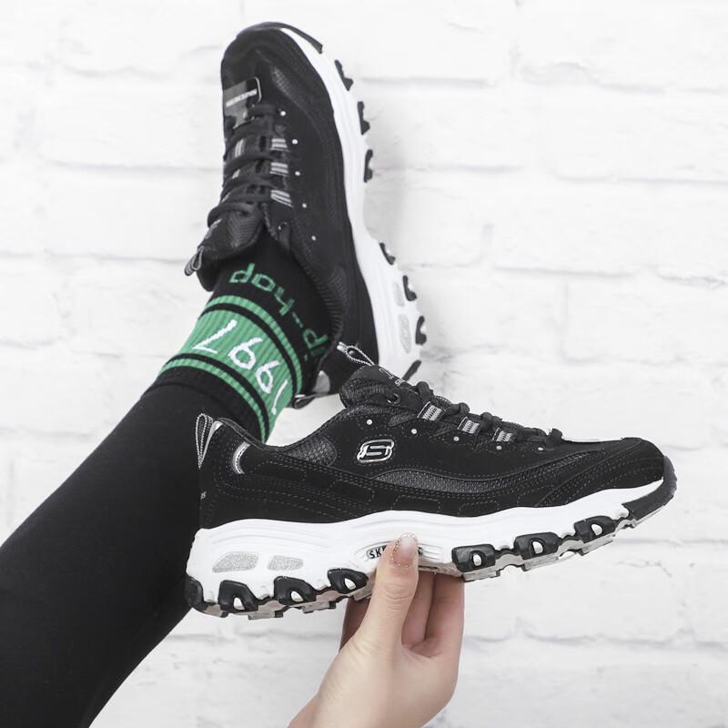 Skechers Женские черные ретро повседневные туфли на платформе