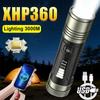 Самый мощный фонарик XHP360 LED кемпинговый фонарь сверхъяркие дальнобойные фонарики диммируемые перезаряжаемые лампы для улицы