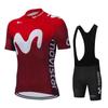 New Movistar Cycling Jersey Short Sleeve 2024 Team Men Bike Bib Shorts Clothes Maillot Cycling Sets MTB Clothing Ropa Ciclismo
