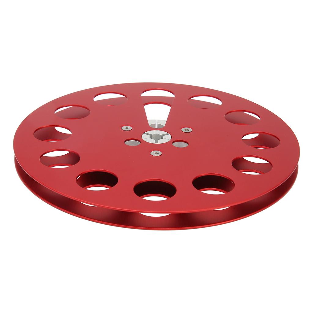 1 4 7 Inch Takeup Reel Universal 11 Holes Wind Resistance Holes Empty Tape Reel for Recording Red