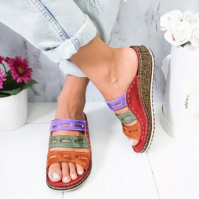 Горячие новые2025 Новые летние женские удобные сандалии с открытым носком Премиальные ортопедические сандалии на низком каблуке для ходьбы Корректор пальцев Подушка