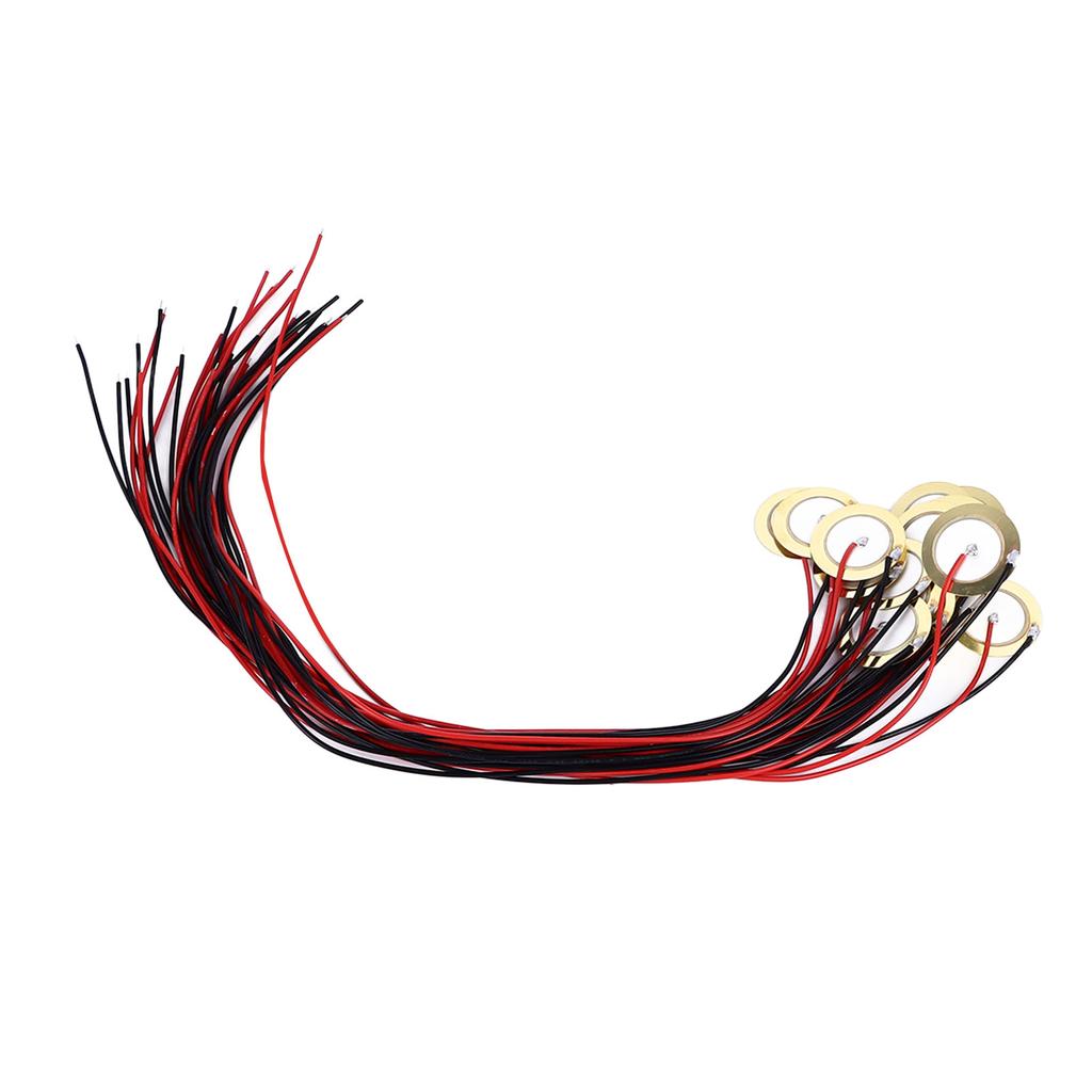 15Pcs 20mm Piezo Discs Transducer Contact Microphone Trigger Sound Sensor with 9.8in Wires for