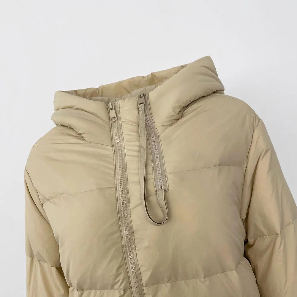 OFTBUY Winter Women Commuting Thickened Down Jacket Warm Hooded Filled with 90% White Duck Down Loose Casual Down Jacket