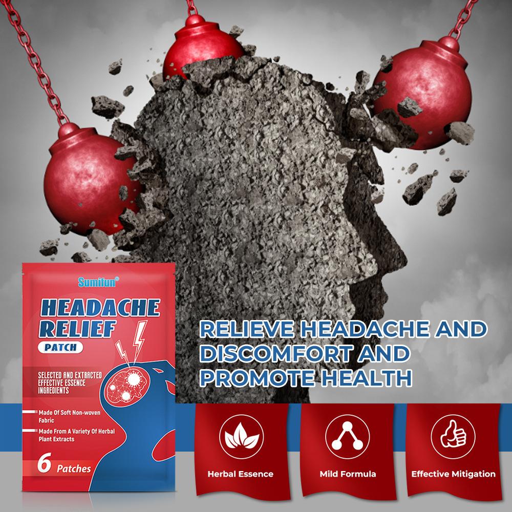 Sumifun 6 шт./пакет храмовые пластыри, пластыри для здравоохранения, пластыри для облегчения головной боли