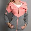 Spring Women Jacket 2021 Fashion Autumn Winter Pink Blue Hooded Sweatshirt Zipper Hoodies Coat Female Sweat Polerones
