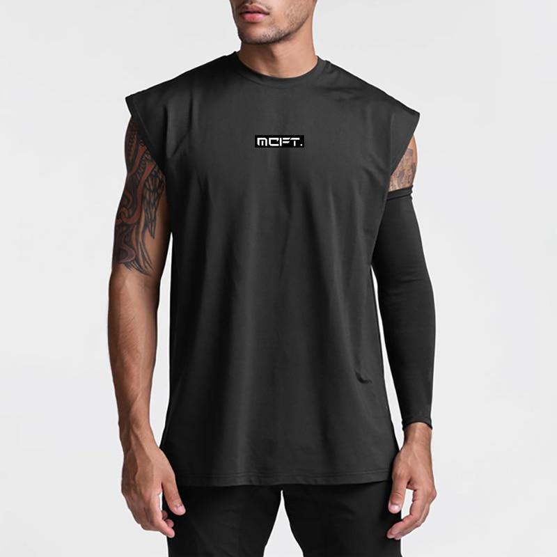 Muscleguys Sports T-shirt Breathable Running Training Fitness Vest Men's Casual Outerwear