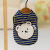 Summer Thin Pet Vest Bear Striped Pet Pullover Creative Dog T-shirt  Four Seasons