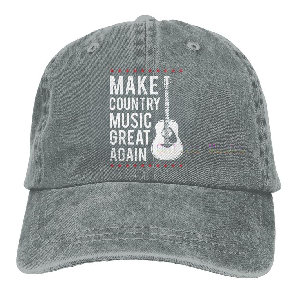 Make Country Music Great Again Hat,Washed Cowboy Baseball Cap Unisex and Women Trucker Hat Dad Cap