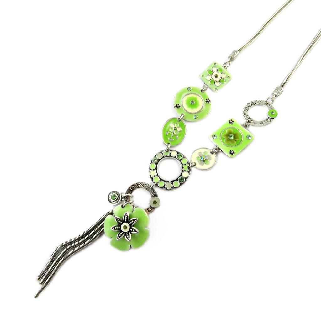 Les Trésors De Lily [E7020] — Зеленое дизайнерское колье «Букет Флери»