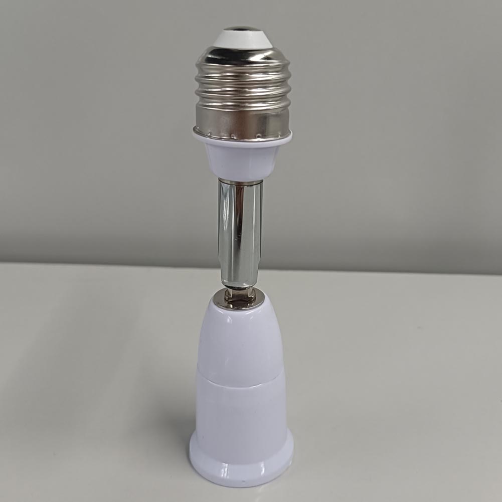 Screw Conversion E27 Lengthening Lamp Base Adaptor Lamp Holder for E27 Standard Bulbs Lighting Accessories White