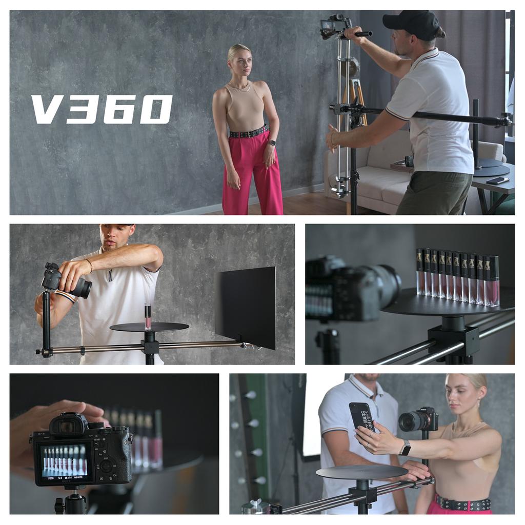 DF DIGITALFOTO V30 360 Degrees  Spinning Camera Rig Video Rotating Platform Metal Material Photography