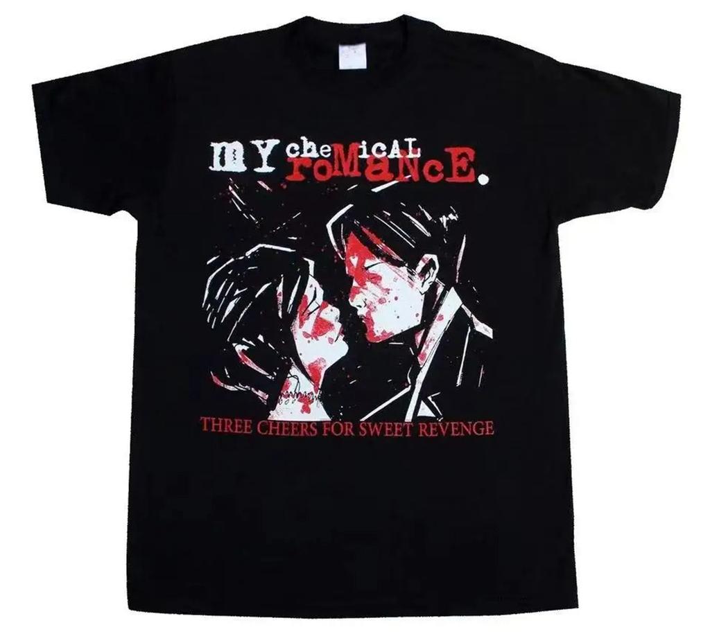 ГОРЯЧАЯ РАСПРОДАЖА MY CHEMICAL ROMANCE THREE CHEERS FOR SWEET REVENGE Футболка с коротким рукавом из чистого хлопка с круглым вырезом, топы, оптовая футболка 72820