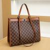 Large Capacity Tote Bag Checkerboard Grid New Women's Bag High Quality Texture One-shoulder Cross Span Bag Large Bag Handbag